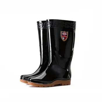 38cm Knee Height Fishing Waders PVC Waterproof Rainproof Fish Hunting Fishing Shoes Integrally Molded Waterproof Fishing Boots