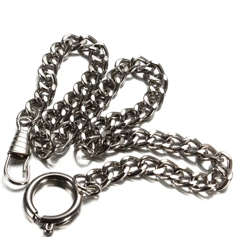 

1pc Antique Vintage Silver Alloy Chain for Fob Albert Pendant Fob Pocket Watch Holder Quartz Watches High Quality NEW
