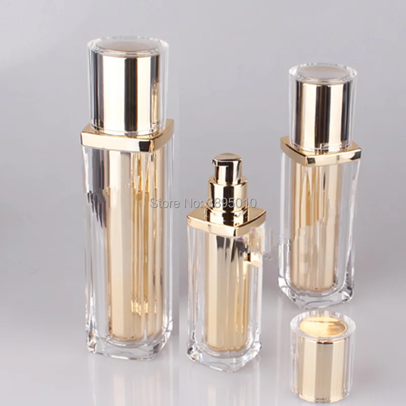 

30/60/120ml Acrylic Lotion Bottle, Press pump bottles,CC/BB Cream Plastic cosmetic container,Empty emulsion bottle F485