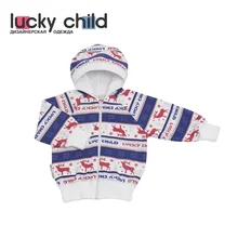 Куртка с капюшоном Lucky Child с начёсом для девочек и мальчиков, арт 10-17f(Скандинавия) [сделано в России, от 2-х дней]