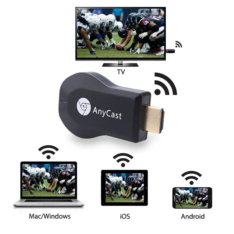 Miracast Wifi Display TV Dongle Wireless Receiver 1080P HD AirPlay DLNA Share Wireless Wi-Fi Display Dongle Receiver