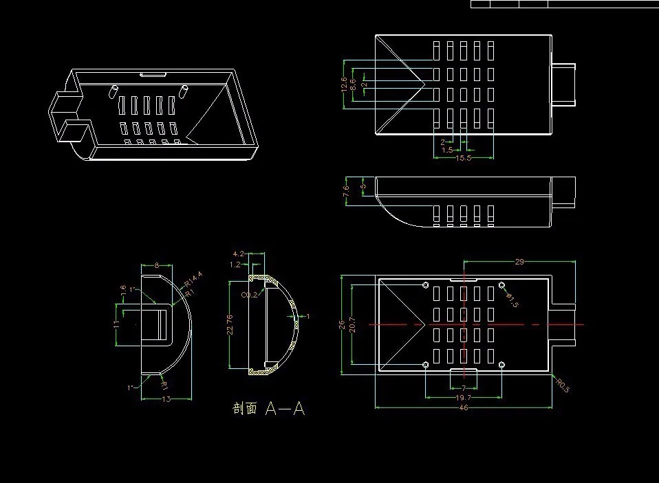 szomk plastic electronics control box pcb enclosure junction housing abs electrical project box humidity sensor enclosure (8)