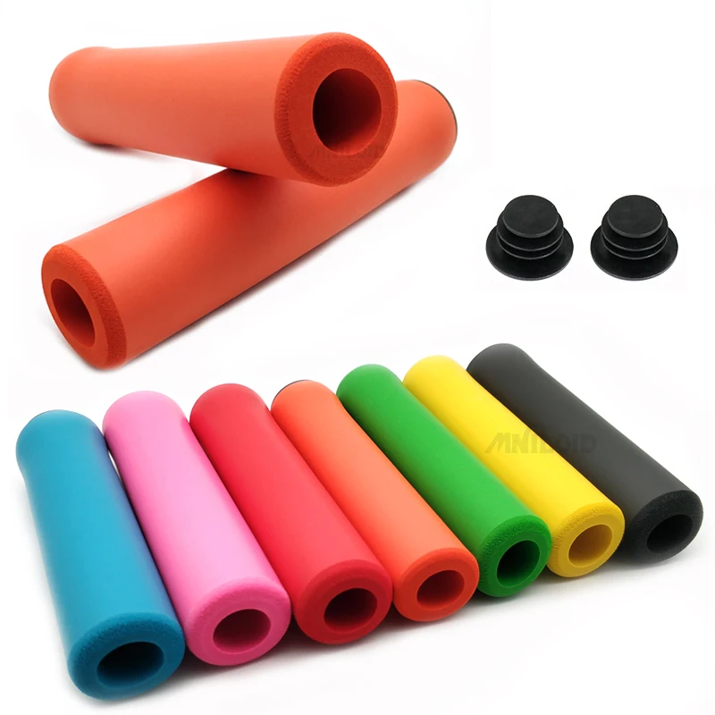 1Pair Bicycle Soft Silicone Handlebar Grips Cover Mountain Bike Grip Anti-slip
