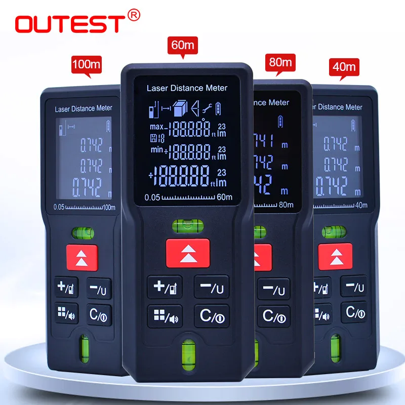  OUTEST laser distance Meter laser Tape measure Diastimeter tester tool Mini Digital Laser Rangefind
