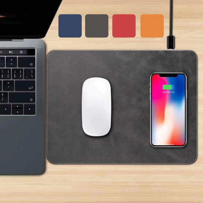 Беспроводное зарядное устройство 2 в 1 Qi коврик для мыши Коврик iPhone X XR XS Max 8 Plus Samsung