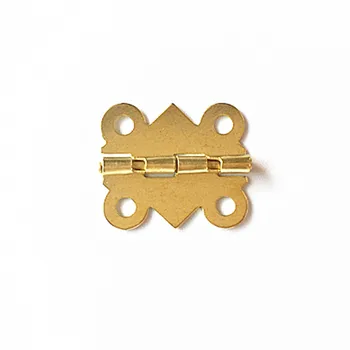10pcs 2017MM Mini Funiture hinges small box hinges Kitchen Cabinet Door Hinges Jewelry Boxes fittings 4 small holes Gold