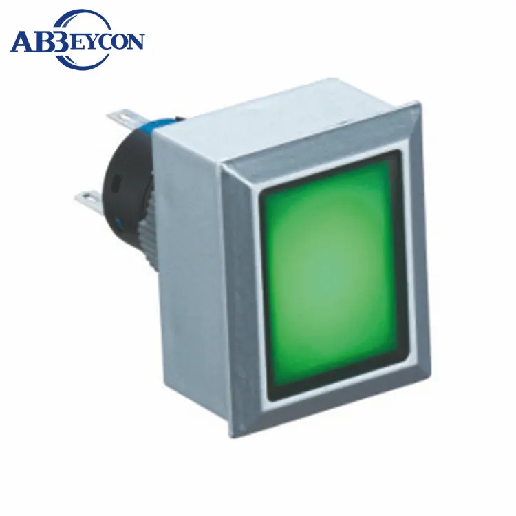 

22113 22 мм пластиковый IP65 моменатрия 12V/24V/110V кольцевой светодиодный прямоугольная пусковая кнопка