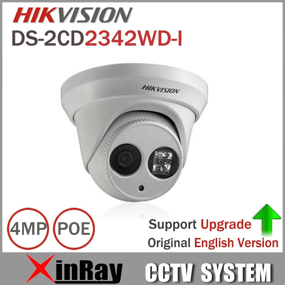 

Hikvision Original English Version DS-2CD2342WD-I 4MP WDR EXIR Turret Network Camera MINI Dome IP Camera CCTV Camera