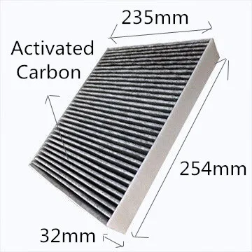 Free Shipment CUK2609 Factory Outlet 5Q0819644 High Quality Black Carbon Car Cabin Air Filter for SEAT 254*235*32mm LA888 | Автомобили и