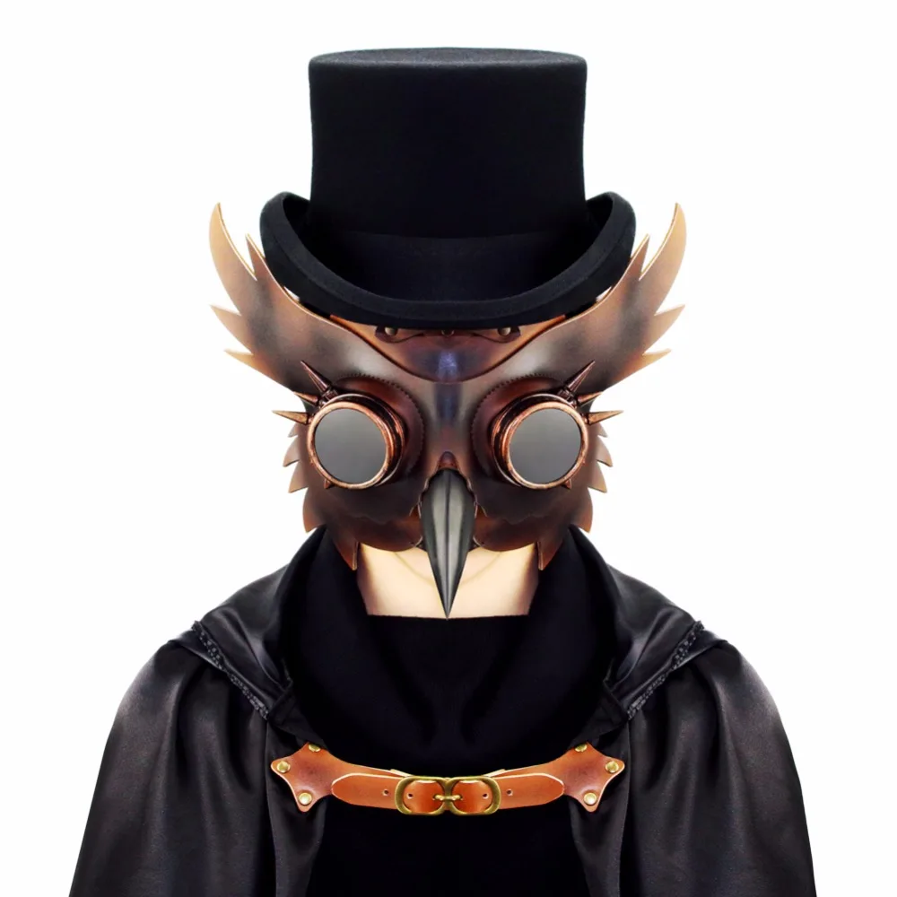 Gear Duke ретро золотая и черная маска из искусственной кожи в стиле стимпанк для женщин и мужчин панк крылья с заклепками Хэллоуин косплей готическая маска реквизит