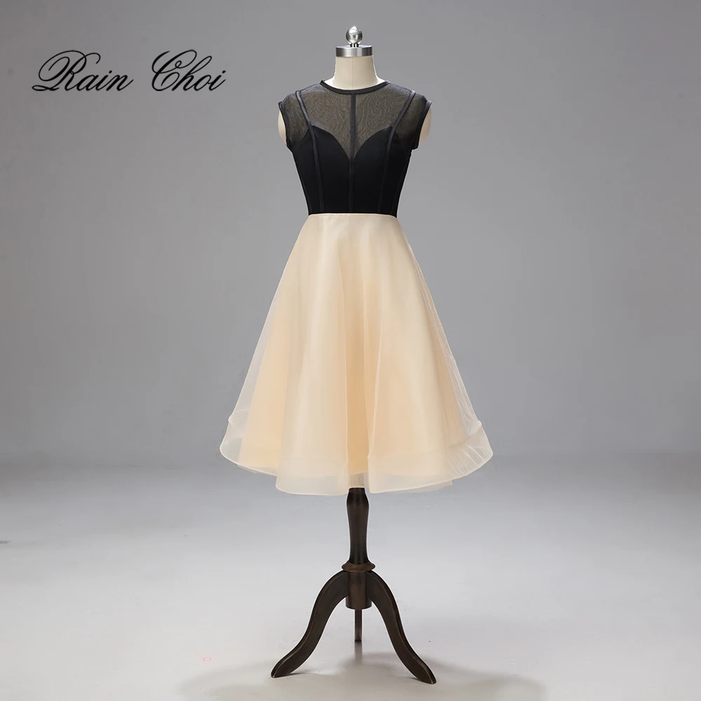 

Tea Length Evening Dress 2019 A Line Prom Party Gowns Elegant Formal Evening Gown