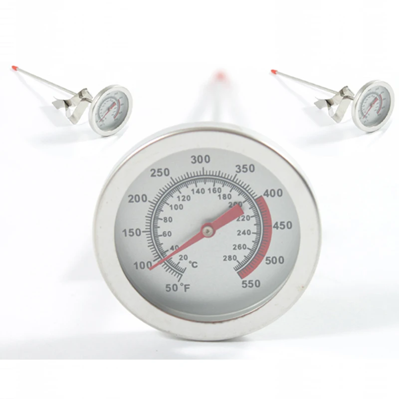 

Stainless Steel case Meat Cooking BBQ Thermometer 8 Inches Probe 0F-550F Gauge