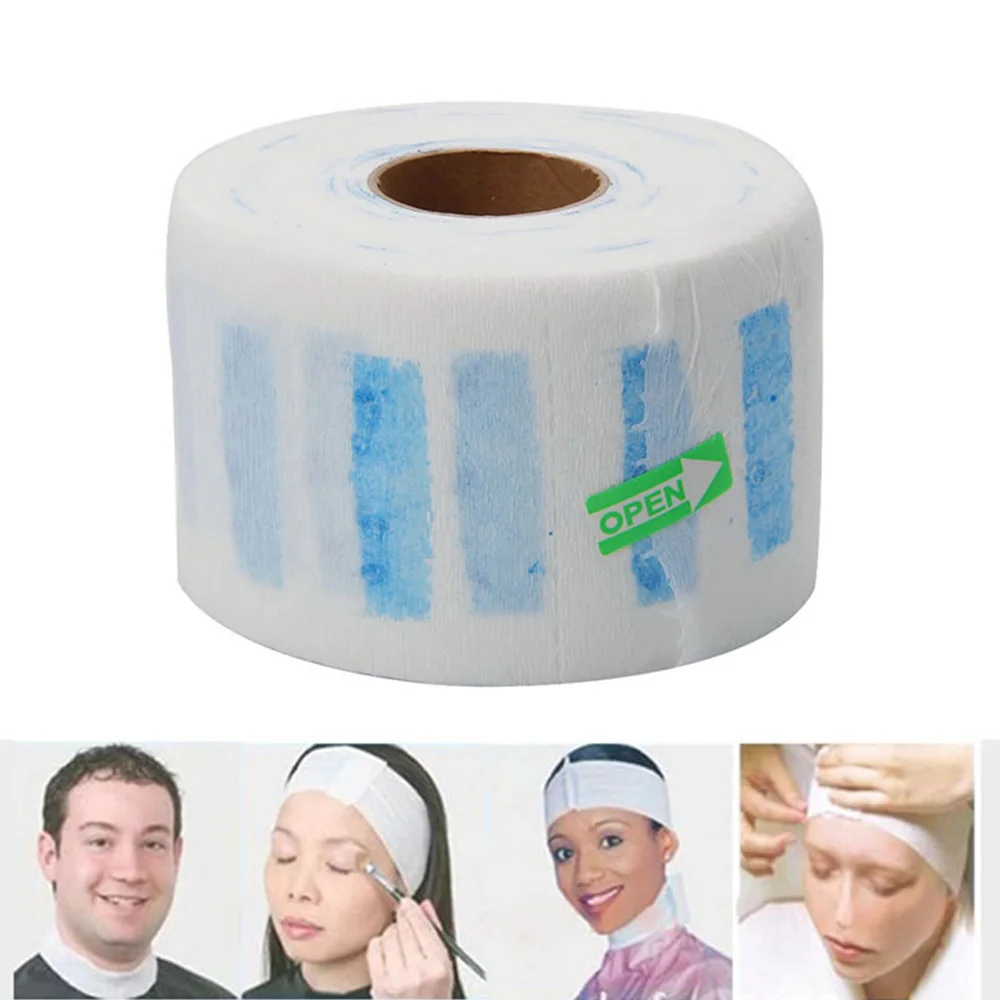 

Fashion New 1pc Durable Barber Salon Disposable Waterproof Elastic Neck Strip Paper Tissue Band Rolls Portable Barber Supplies