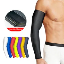 1 шт. рукава для рук для защиты от солнца УФ баскетбольные налокотники черные спортивные дышащие быстросохнущие рукава для рук