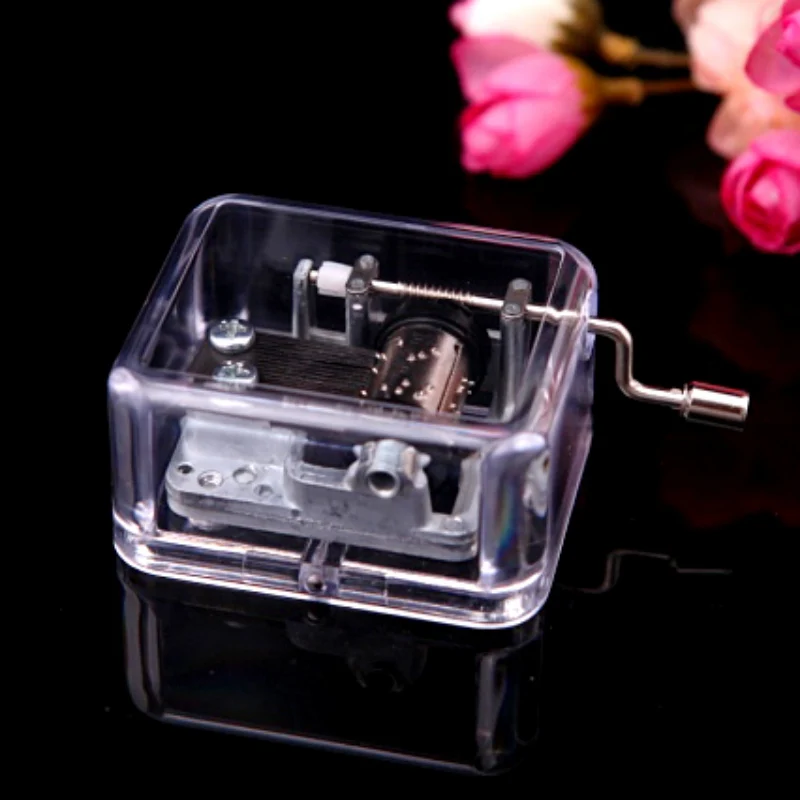 music box Unique DIY Mechanical Musical Box Golden Movement And Screws