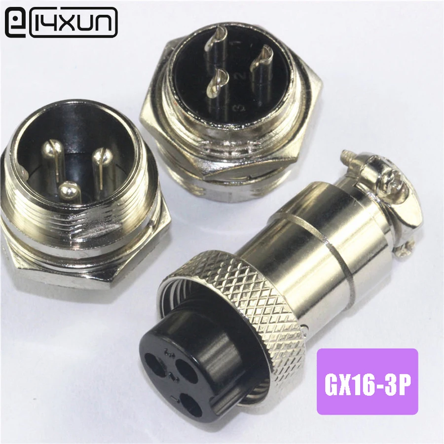 5Pair=10Pcs GX16 GX16 3 3P 3Pin 16mm Male&Female Wire Panel Connector plug Circular Aviation