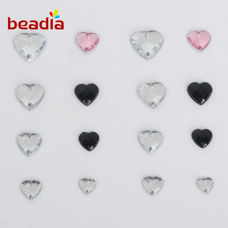 

Heart Shape Clear Crystal Sew On Rhinestone Acrylic Flatback Fancy Crystal Stone Beads for Wedding Dress Hat Clothing DIY Crafts