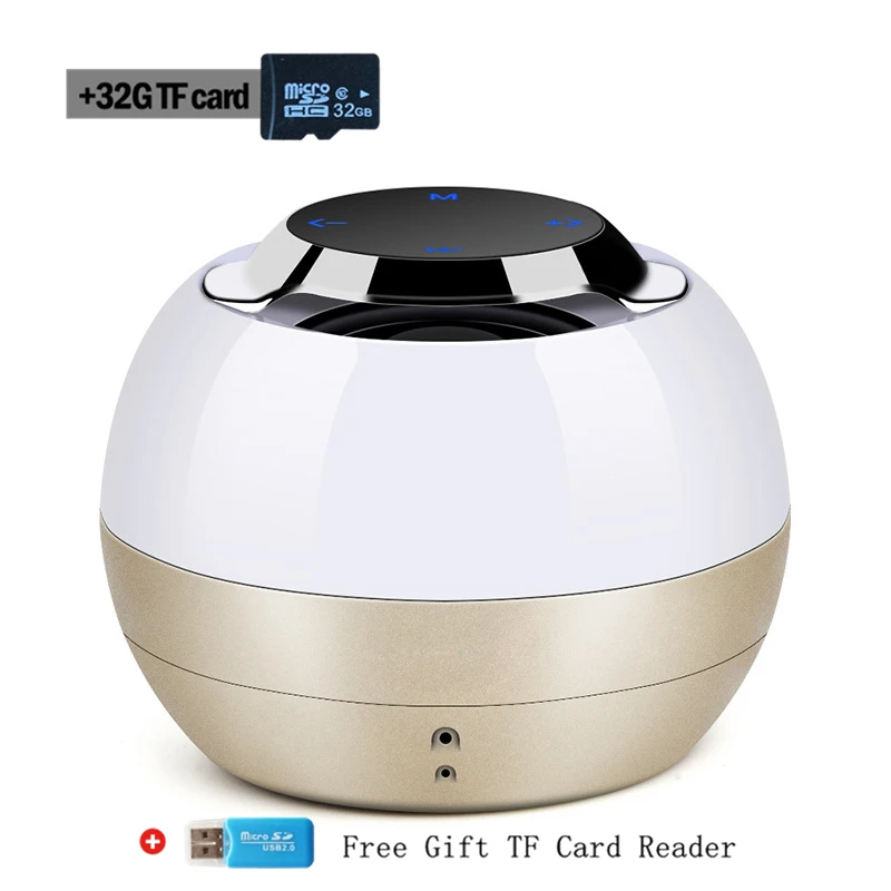 Dbigness Bluetooth динамик Altavoz сенсорный мигающий Мини Портативный беспроводной Caixa де сом Поддержка TF карта с громкой связью для iPhone - Цвет: gold plus 32G TF
