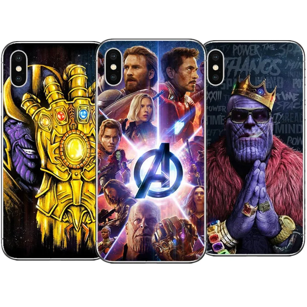 

Avengers Infinity War Thanos Phone Case for iPhone SE 5 5S 6S Plus 7 7Plus 8 8 Plus Hard PC Cover Marvel For iPhone X 10