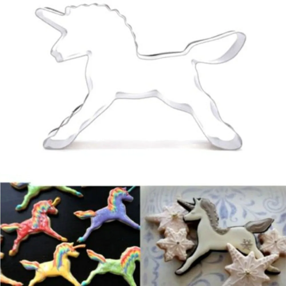 Cookies Cake Mold Biscuit Stainless Steel Unicorn Horse Pastry Cutter Baking | Дом и сад