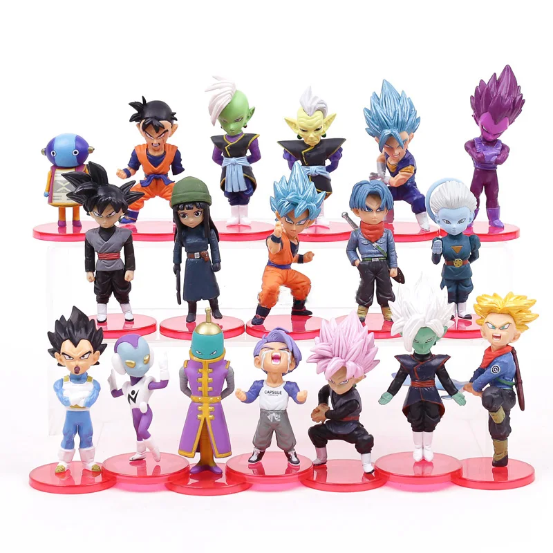 Горячая 18 шт./компл. Dragon Ball Супер игрушечные лошадки Сон Гоку/Гохан/дзен
