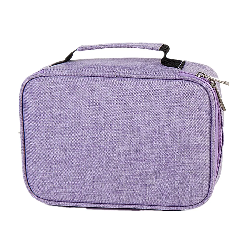 72 Slots Pencil Case with 2 Detachable Sleeves-Multi- layer Large Zipper Pen Bag with Handle Strap for Colored/Watercolor Pencil