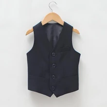New Baby Boys Formal Chic Gentlement Vest Chorus Wedding Children Piano Show Costume Cotton Inside Abbyabbie.Li Black Navy White