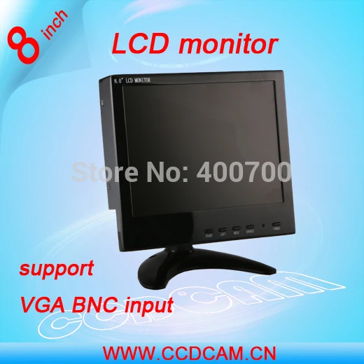 

8 inch professional cctv lcd monitor 1 video input 1 VGA input 1 Audio Input free shipping