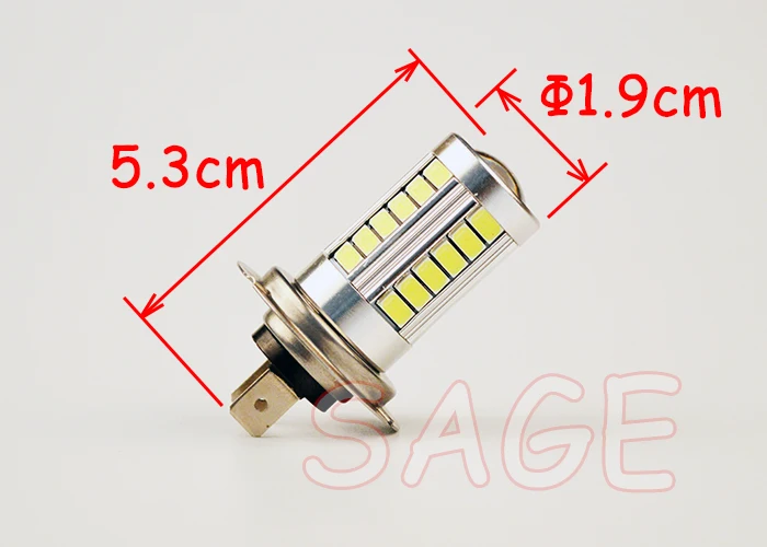 Hippcron супер белый H4 H7 H8 H11 9005 9006 1156 1157 33SMD светодиодный Авто противотуманных фар автомобиля лампы 6000K с объективом 5630 светодиодный чип