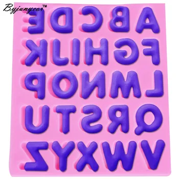 

Byjunyeor M168 Epoxy UV Resin English Letters Silicone Mold For Baby DIY Building Block Fondant Cake Moulds Chocolate Tools