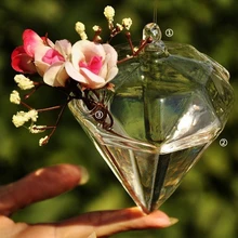 SOLEDI 14 см Террариум гидропонный винтажный Алмазный Стиль Цветочный горшок прозрачная ваза Висячие растения домашний бонсай Декор