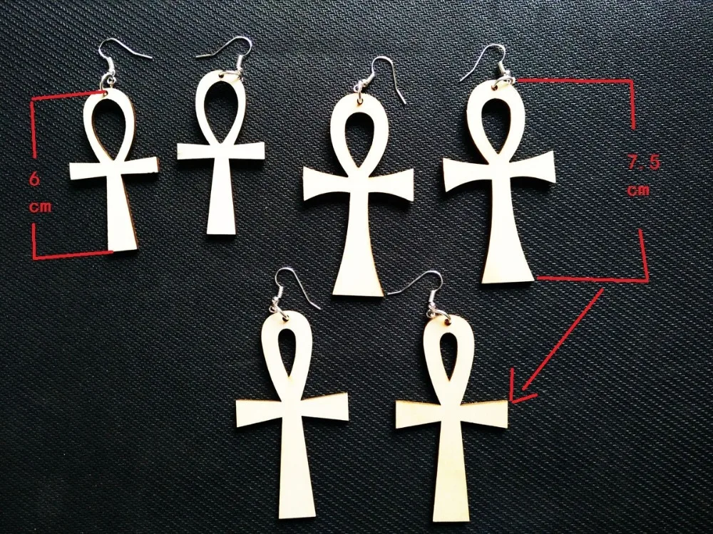3 стиля ankh cross деревянная серьга можно смешивать дизайн WE 0002|wooden earrings|earrings stylewood