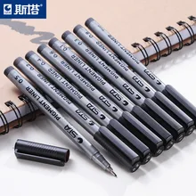 Caneta marcador de tinta de pigmento, pigmento forro para pigmento 0.05 0.1 0.2 0.3 0.4 0.5 ponta diferente preta, 1 peça fineliner canetas de esboço
