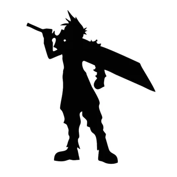 

11.5cm*13.7cm Cloud Stryfe Car Sticker Motorcycle Decal Car Styling Vinnyl Black/Silver S3-5040