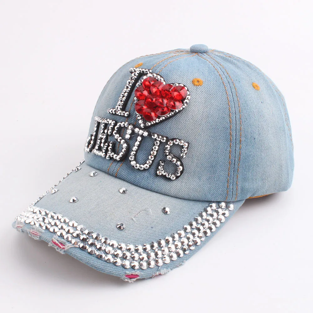 Новая бейсболка Hami Otwo кепка со стразами и надписью I LOVE JESUS уличная Кепка Snapback для