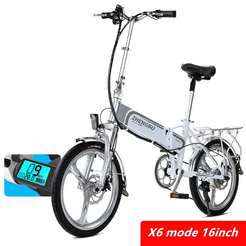 Электрический велосипед 16 20 дюймов 48 в 400 Вт литиевая батарея горный электрический велосипед 7 скоростей Электрический велосипед Горные складываемый электровелосипед