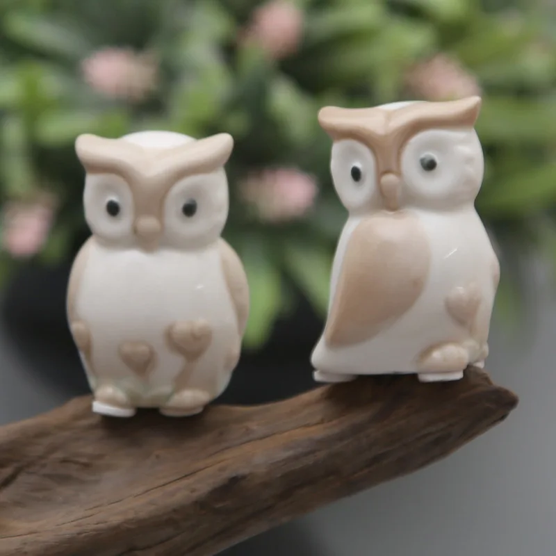 Owl Animal Figurine Ornament Crafts Home Garden Decoration