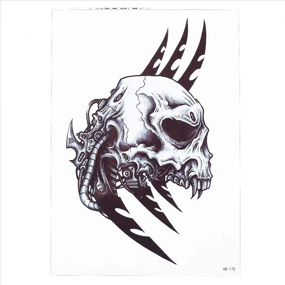 Переводная Татуировка череп