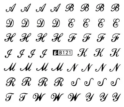

Nail Art Sticker Water Decals English Letter DIY Design Decoration Manicure Nails Slider Stickers Foil Wraps Pegatinas Polishing