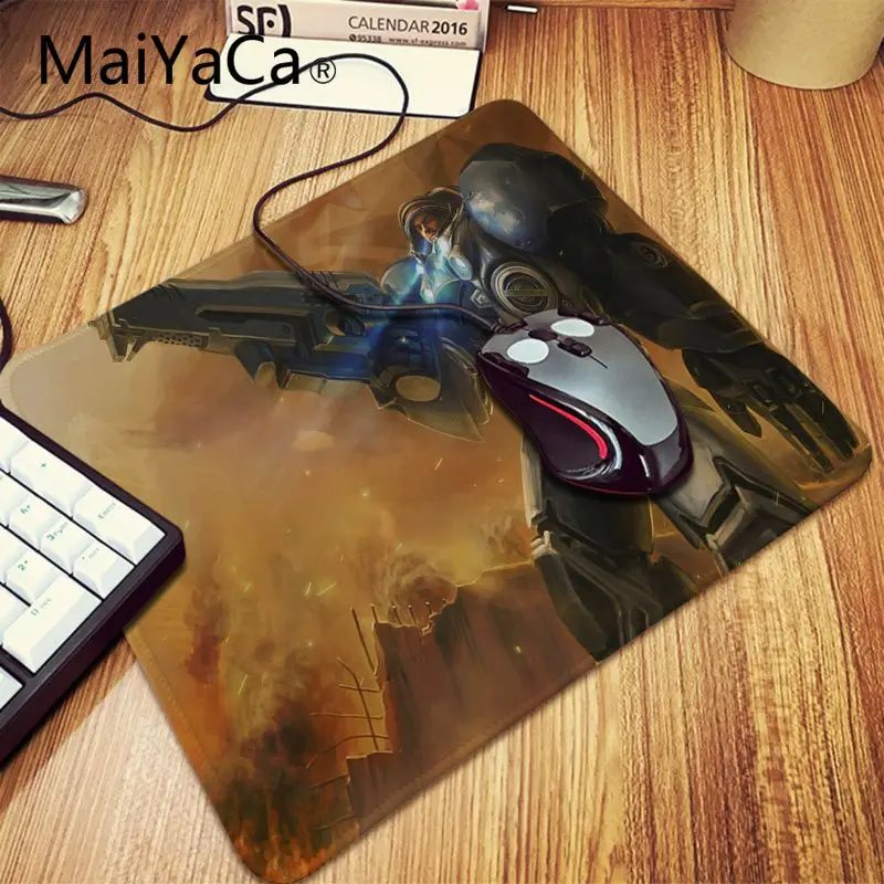 Maiyaca starcraft 2 Rubber Mouse Durable Desktop Mousepad anime notebook gamer Hot Selling Decorative desktop mouse mat gaming - Цвет: Lock Edge 18x22cm