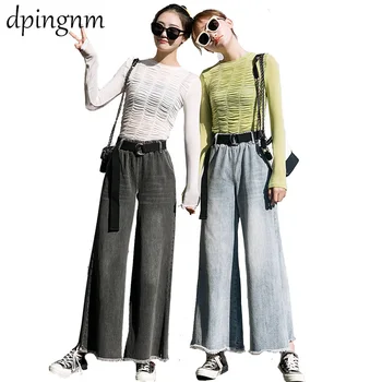 

High Waist Boyfriends Jeans Plus Size Vintage Casual Denim Pants Maxi Ladies Loose Ripped Jeans for Women Feminino Blue