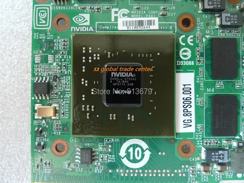 Видеокарта nVidia GeForce 8600 8600M GS 8600MGS MXM II DDR2 256MB G86-770-A2 для ноутбука acer 4520 5520 5920 7720G 6930G