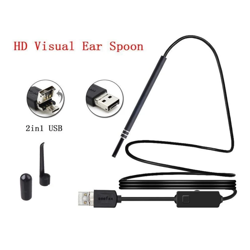 Usb ear cleaning endoscope visual earpick hd mini camera for mac