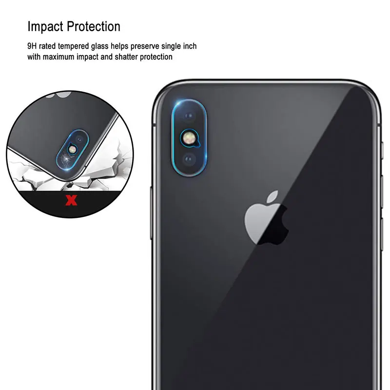 Ascromy For iPhone XS Max Rear Tempered Glass Camera Lens Protector Film Guard For iPhone XR X S 8 Plus 7 6 6S Camera Protection (7)
