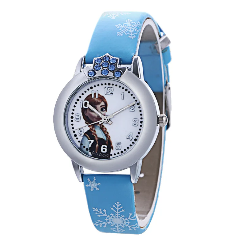 Стиль Принцесса Эльза детские наручные часы мультфильм анна кристалл принцесса детские часы для девочек студентов детские часы наручные часы