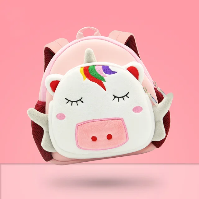 HPBBKD Fashion New Children School Bag Plush Cartoon Toy Baby Backpack Boy Gril School Bags Gift For Kids Backpacks PJ-029