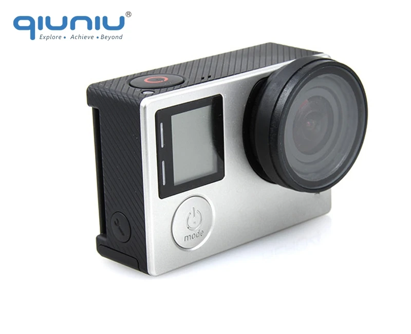 QIUNIU для GoPro, аксессуары, УФ-фильтр, защита объектива, оптическое стекло, УФ-объектив, защитная крышка для камеры GoPro Hero 4 3+ 3