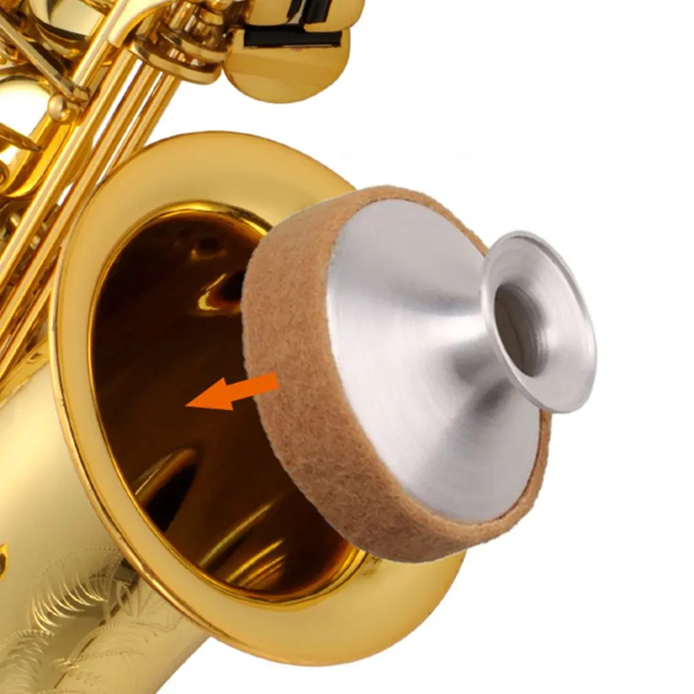 Aluminum Alloy Saxophone Mute Sax Sound Metal Dampener Silencer