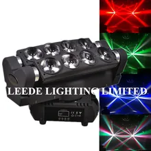 10 шт./партия 4 в 1 светодиодный сценический лучевой свет 8x10 Вт RGBW Quad цвет Паук эффект освещения