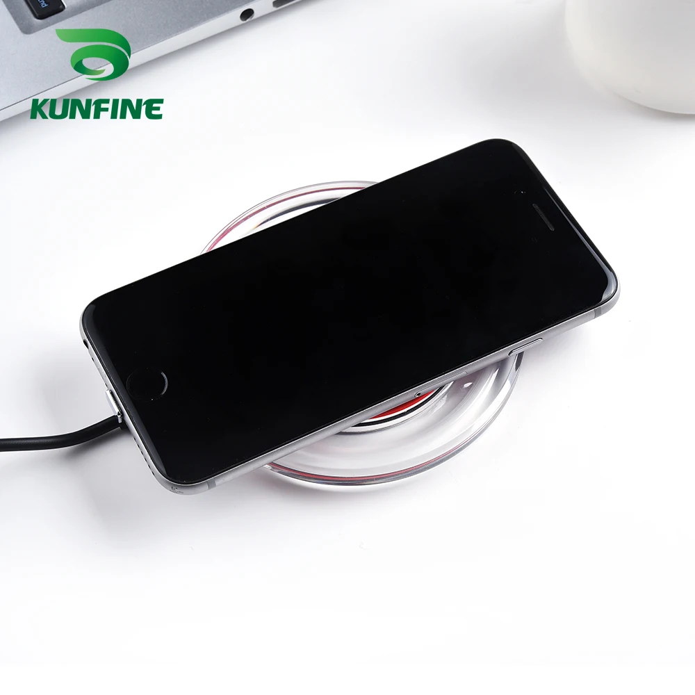 KUNFINE 10W Qi Wireless Charger for iPhone X8 Visible Fast Wireless Charging pad for Samsung S9S9 (1)